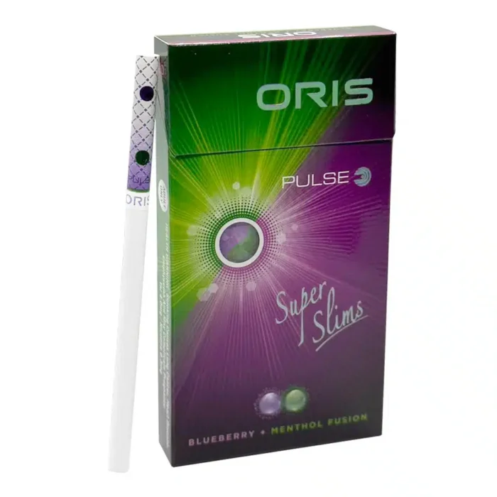 บุหรี่นอก Oris pulse บลูเบอรี่ (2 เม็ดบีบ)